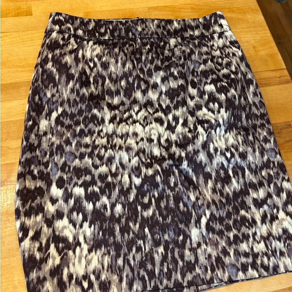 J. Crew purple gray and Cream Pencil Skirt - size 4